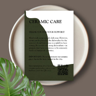 Cartão De Agradecimento Modern Green Product Care Card