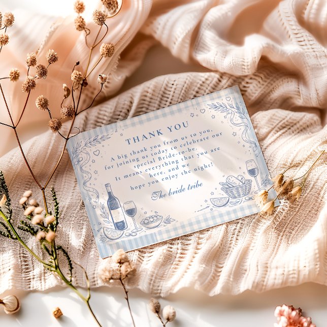 Cartão De Agradecimento Modern Italian Ciao Miss Bridal Shower (Criador carregado)