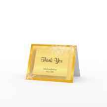 Modern Marigold Yellow & White Floral Stamp