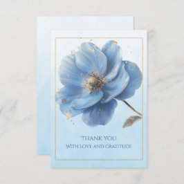 Cartão De Agradecimento Modern Minimalist Wedding Flat Thank You Card