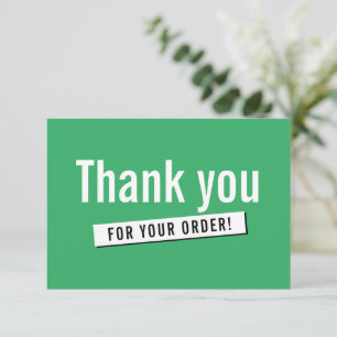 Cartão De Agradecimento MODERN ORDER INSERIR obrigado comercial que você v