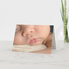 Cartão De Agradecimento Modern Simple Photo Birth Announcement