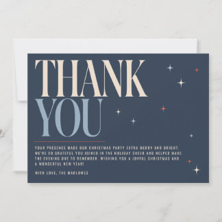 Cartão De Agradecimento Modern Spirits Bright Holiday Party