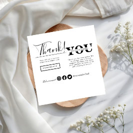 Cartão De Agradecimento Modern Thank You For Shopping Small Branding