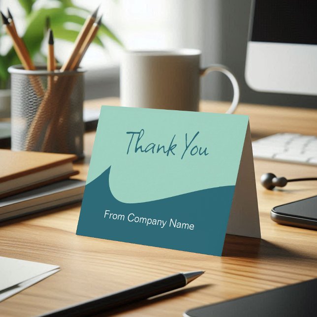 Cartão De Agradecimento Modern Trendy Business Thank You Cards (Criador carregado)