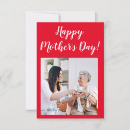 Cartão De Agradecimento Modern vibrant color mother photo art