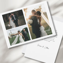 Cartão De Agradecimento Modernes Minimalistisches  3 Fotos Vielen Dank