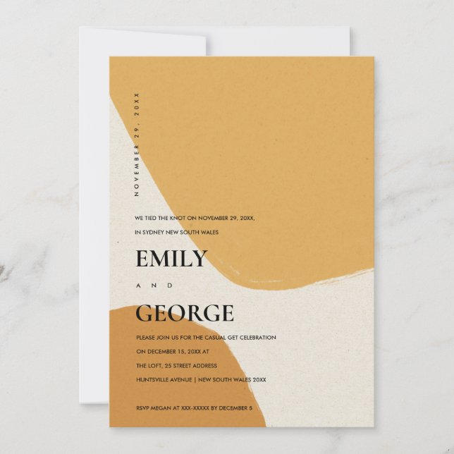 CARTÃO DE AGRADECIMENTO MODERNO ABSTRATO ORANGE RUST NÓS ARRASTÁMOS O CART (Frente)