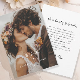 Cartão De Agradecimento Moderno, Ampersand, Fonte de Escrita Manual, 1 Fot