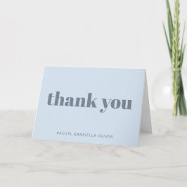 Cartão De Agradecimento Moderno Bold Glacier Blue Personalizado Bat Mitzva
