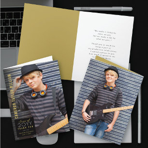 Cartão De Agradecimento Moderno Minimalista Simples Quadrado Fim de Curso