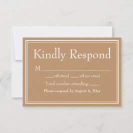 Cartão De Agradecimento Moderno Minimalista Tan Boho Brown