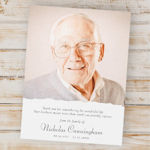 Cartão de Agradecimento Moderno Simples Elegante C