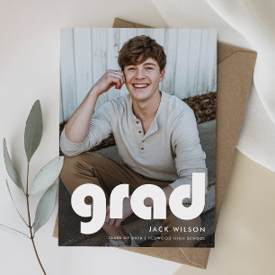 Cartão De Agradecimento Moderno Simples Graduado Foto Graduação
