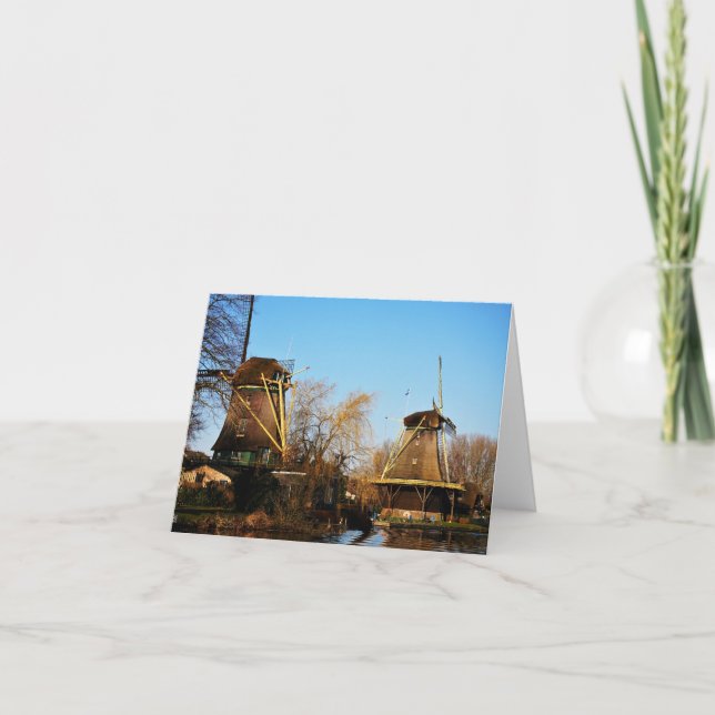 Cartão De Agradecimento Molens in Nederlands landschap. (Frente)