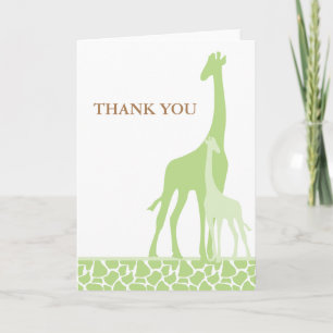 Cartão De Agradecimento Mom and Baby Giraffe Thank You Cards