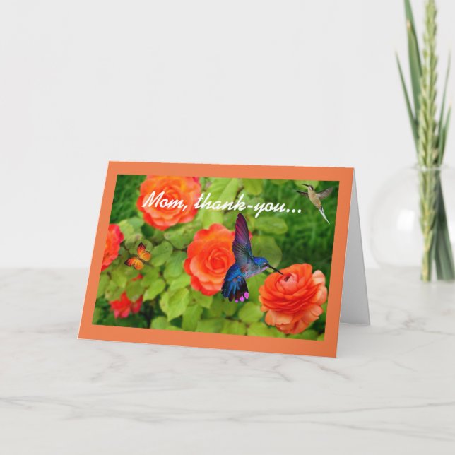 Cartão De Agradecimento Mom, Thank-You Mother's Day Card (Frente)