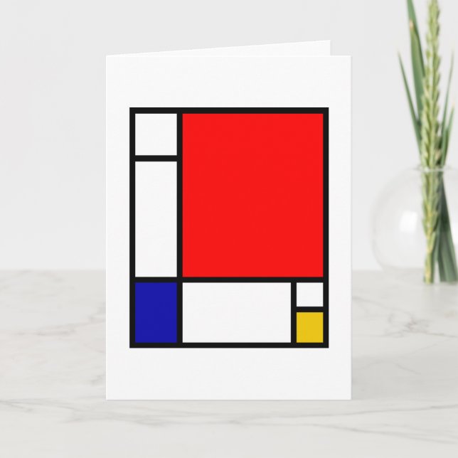 Cartão De Agradecimento Mondrian 1 (Frente)