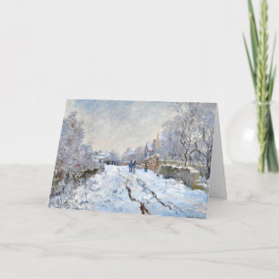 Cartão De Agradecimento Monet - Cena de Neve em Argenteuil,