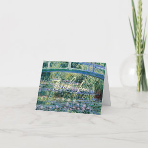 Cartão De Agradecimento Monet Ninféias Jardim de Arte Chá de Noiva