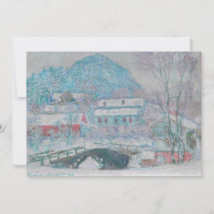 Cartão De Agradecimento Monet - Noruega, Vila Sandviken na Neve