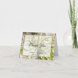 Cartão De Agradecimento Monogram Thank You Hydrangea Note Card