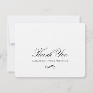 Cartão De Agradecimento Monograma de Casamento Personalizado com Letra Pre