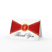 Monograma de Elegância Vermelha