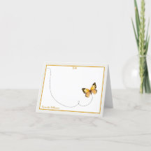 Monograma Dobrado da Borboleta Laranja Amarela