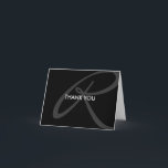 Cartão De Agradecimento Monograma Elegante Moderno Obrigado Mensagem Dentr<br><div class="desc">© 2020 Designs socialitas. Monograma simples,  mas elegante,  obrigado,  nota de que a carta é uma maneira maravilhosa de dizer obrigado aos seus clientes pelos seus negócios.</div>