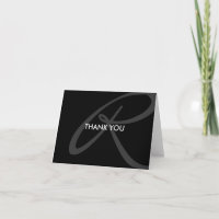 Monograma Elegante Moderno Obrigado Mensagem Dentr