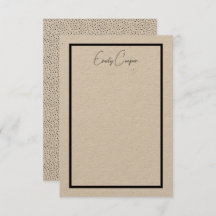 Monograma Rústico Simples de Borda Bolinhas Preta