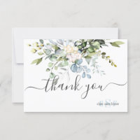 Monograma Verde Goma Azul Eucalyptus Obrigado