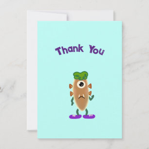Cartão De Agradecimento Monstro da batata