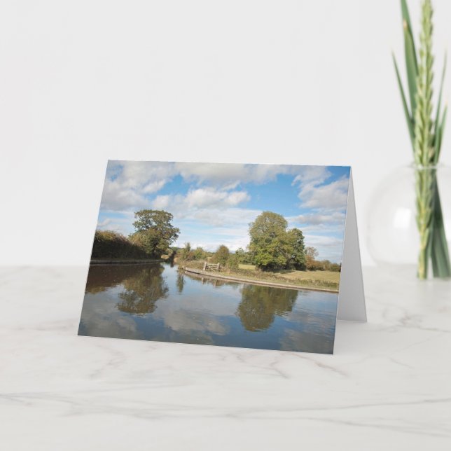 Cartão De Agradecimento Montgomery Canal Shropshire Inglaterra (Frente)