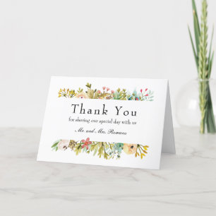 Cartão De Agradecimento Monttainside Meadow Wildflower Wedding