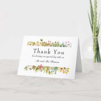 Cartão De Agradecimento Monttainside Meadow Wildflower Wedding