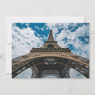 Cartão De Agradecimento Monumentos   Olhando para a Torre Eiffel