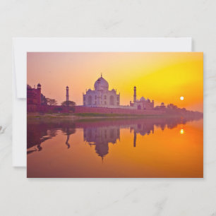 Cartão De Agradecimento Monumentos   Taj Mahal à Sunset