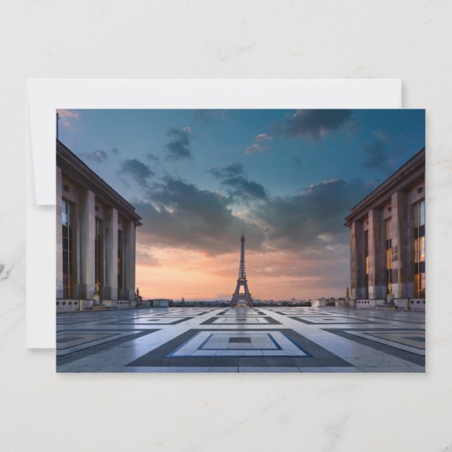 Cartão De Agradecimento Monumentos | Torre Eiffel (Frente)