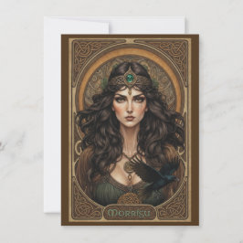 Cartão De Agradecimento Morrígu Celtic Goddess Art Flat Thank You Card