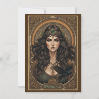 Cartão De Agradecimento Morrígu Celtic Goddess Art Flat Thank You Card