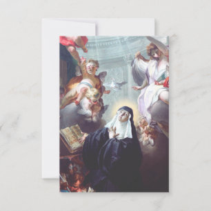 Cartão De Agradecimento Morte de Santa Escolástica