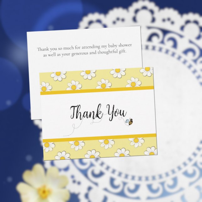Cartão De Agradecimento Mother-to-Bee Baby Shower Thank You (Criador carregado)