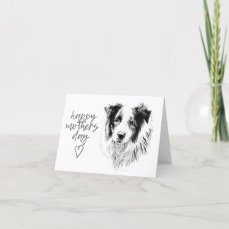 Cartão De Agradecimento Mothers Day Card - Border Collie