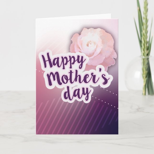 Cartão De Agradecimento Mother's Day Card with Blank Inside (Frente)
