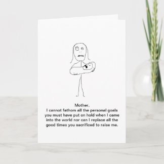 Cartão De Agradecimento Mothers Day, thanks for everything