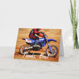 Cartão De Agradecimento Motocross Dirt-Bike Champion Racer 4