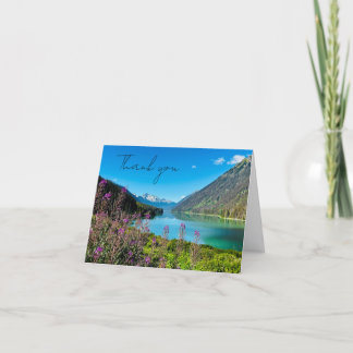 Cartão De Agradecimento Mountain Lake Photography Folded Thank You Card
