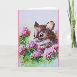 Cartão De Agradecimento Mouse e Vestido